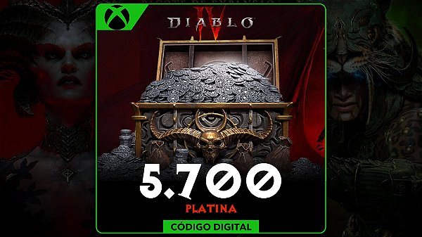 Diablo IV - 5.700 Platina Xbox One e Series - Código Digital