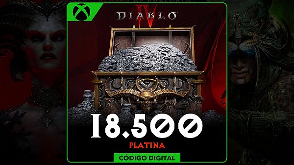Diablo IV - 18.500 Platina Xbox One e Series - Código Digital