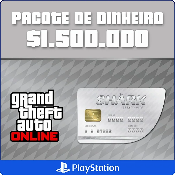 GTA Online - 1.500.000 Cash Cards PS4 e PS5 - Código Digital