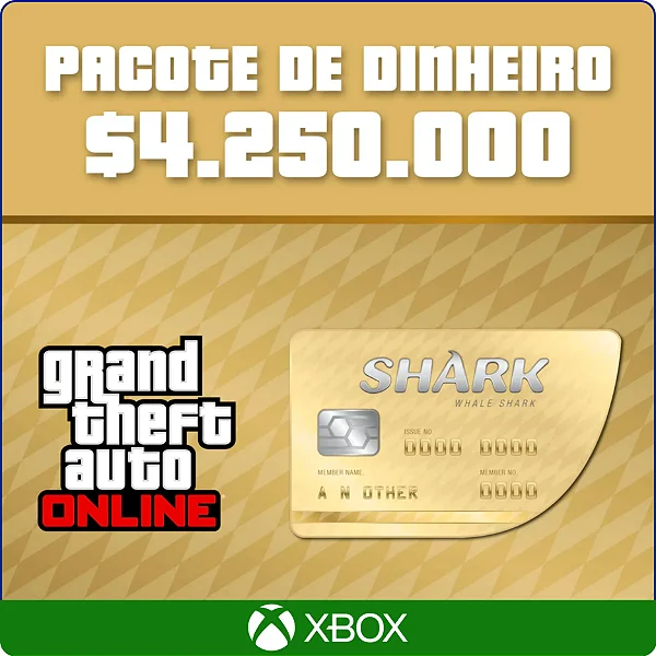 GTA Online - 4.250.000 Cash Cards Xbox One e Series - Código Digital