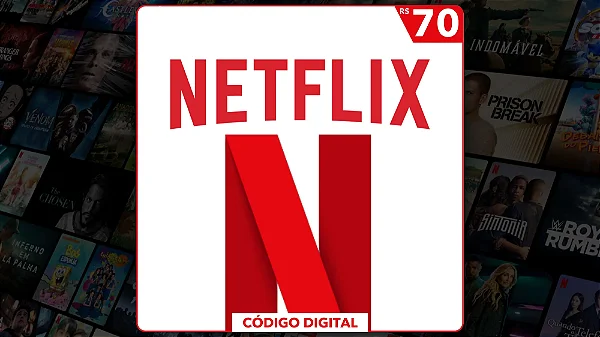 Gift Card Netflix R$70 Reais - Código Digital