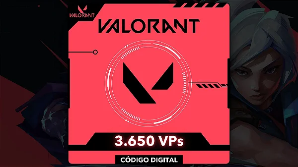 Valorant - 3.650 Valorant Points - Código Digital