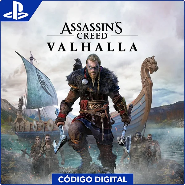 Assassins Creed Valhalla PS4 e PS5 - Código Digital