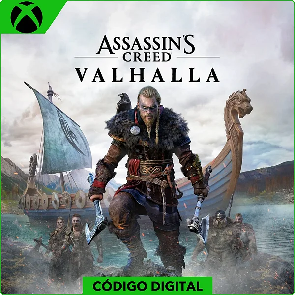 Assassins Creed Valhalla - Xbox One e Xbox Series - Código Digital