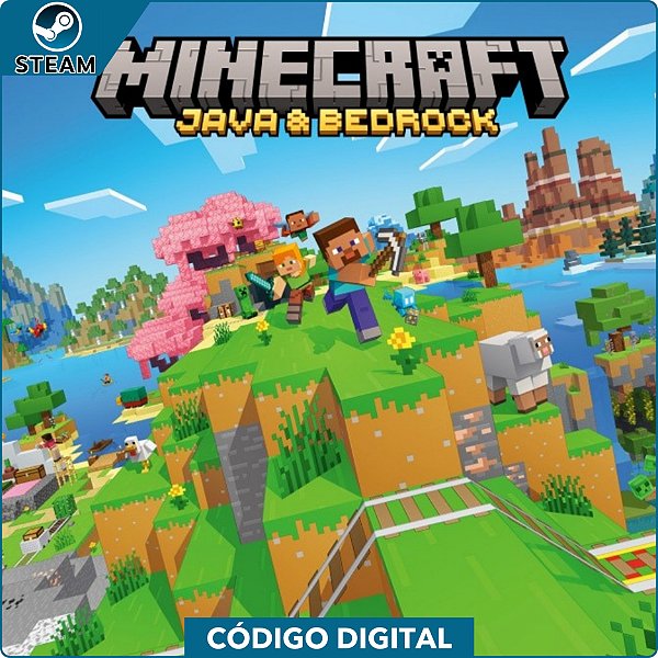 Minecraft Java e Bedrock - PC Código Digital