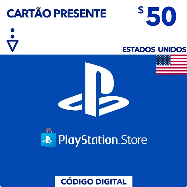 Gift Card Playstation Store $50 Dólares EUA - Código Digital