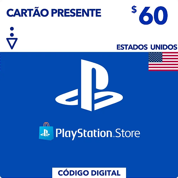 Gift Card Playstation Store $60 Dólares EUA - Código Digital