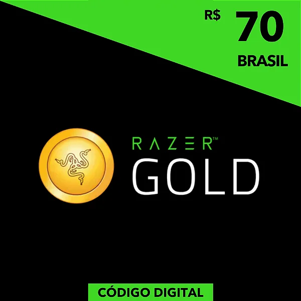 Gift Card Razer Gold 70 Reais Brasil – Código Digital
