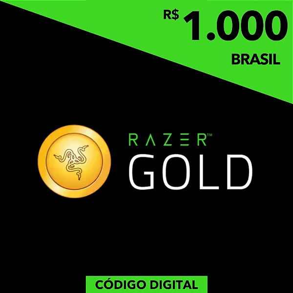 Gift Card Razer Gold 1000 Reais Brasil – Código Digital