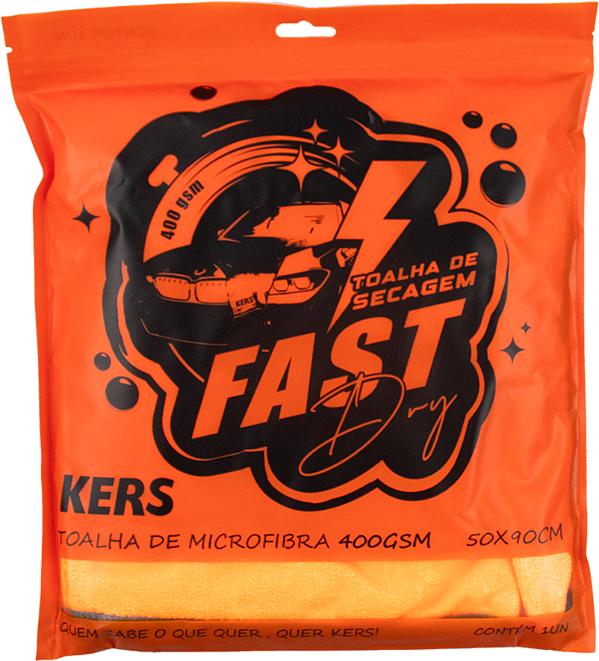 TOALHA DE MICROFIBRA FAST DRY KERS 90X50CM 400GSM