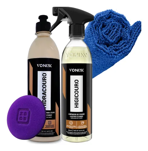 Kit Limpeza e Hidratação de Bancos de Couro 500ml Vonixx
