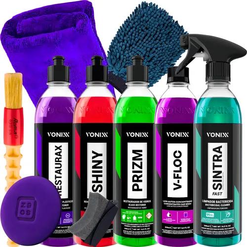 Kit Limpeza e lavação Profissional  500ml Vonixx