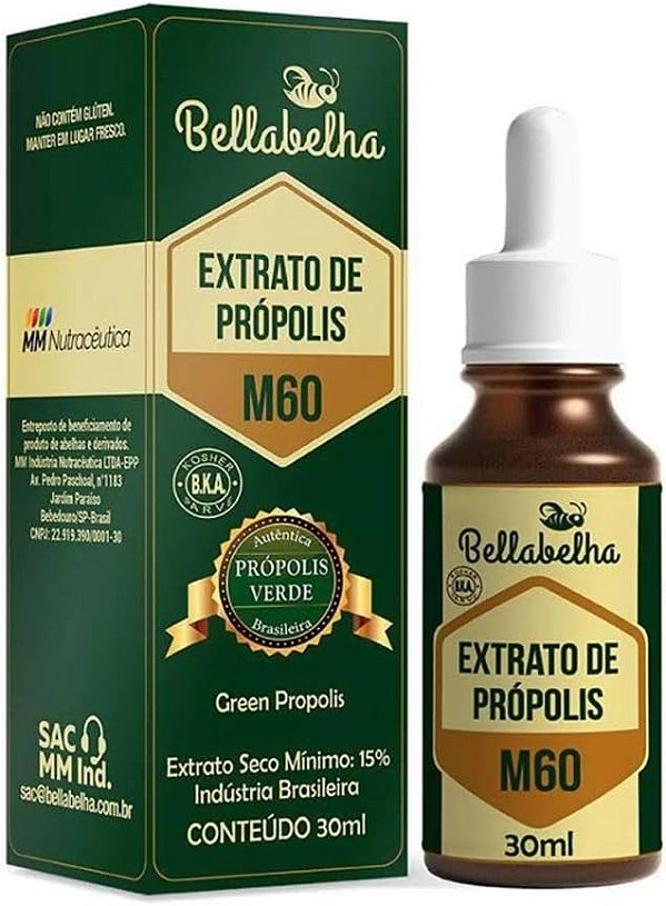 EXTRATO DE PRÓPOLIS VERDE M60 15% 30ML