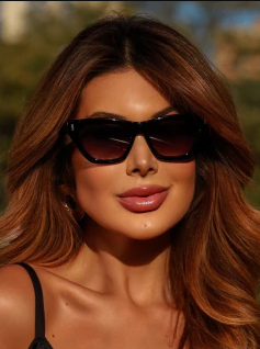 Óculos de Sol Gatinho Miranda - Preto Degradê - Acetato