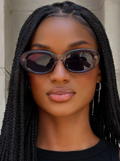 Óculos de Sol Agatha - Cinza Transparente - Acetato