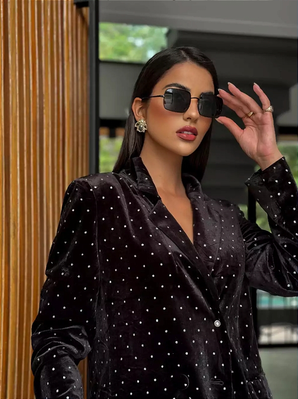 Óculos de Sol Polarizado Premium Lis - Preto - Metal