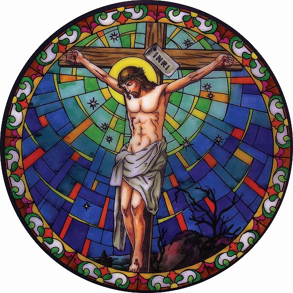 Adesivo em vinil Cristo crucificado a prova d'água proteção UV para carros motos vidro