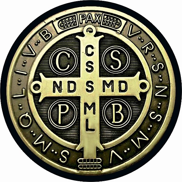 Adesivo em vinil Medalha de São Bento a prova d'água proteção UV para carros motos vidro