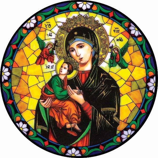 Adesivo em vinil Nossa Senhora do Perpétuo Socorro a prova d'água proteção UV para carros motos vidro