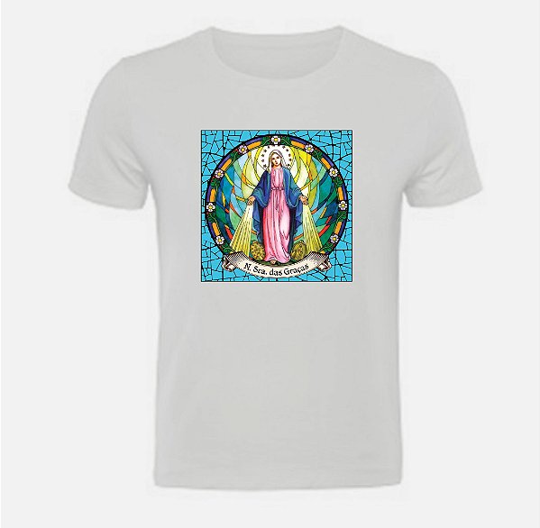 Blusa básica unissex Nossa Senhora das Graças em algodão