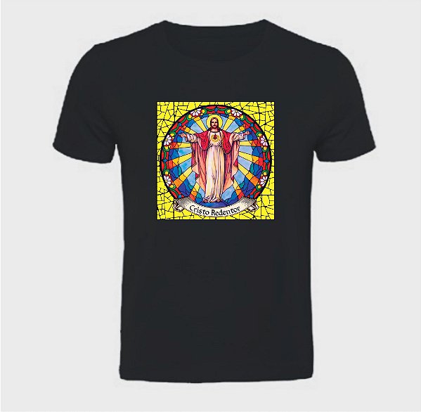 Blusa básica unissex Cristo Redentor  em algodão