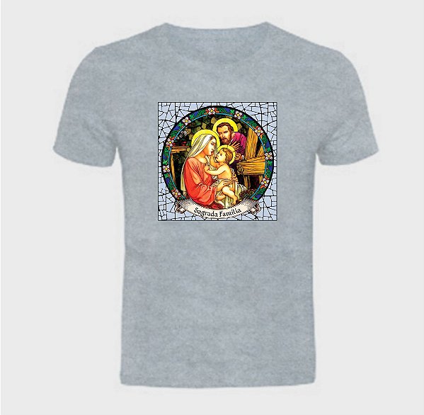 Blusa básica unissex Sagrada Família em algodão