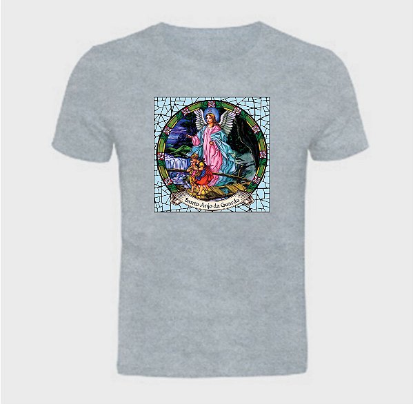 Blusa básica unissex Santo Anjo em algodão