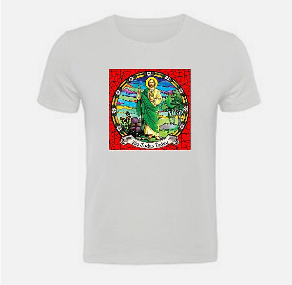 Blusa básica unissex São Judas Tadeu em algodão