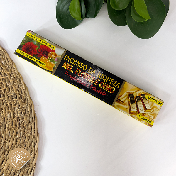 Incenso Indiano Massala Riqueza – Mel, Flores & Ouro