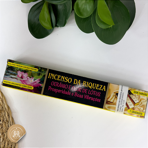 Incenso Indiano Massala Riqueza – Gerânio & Flor de Lótus