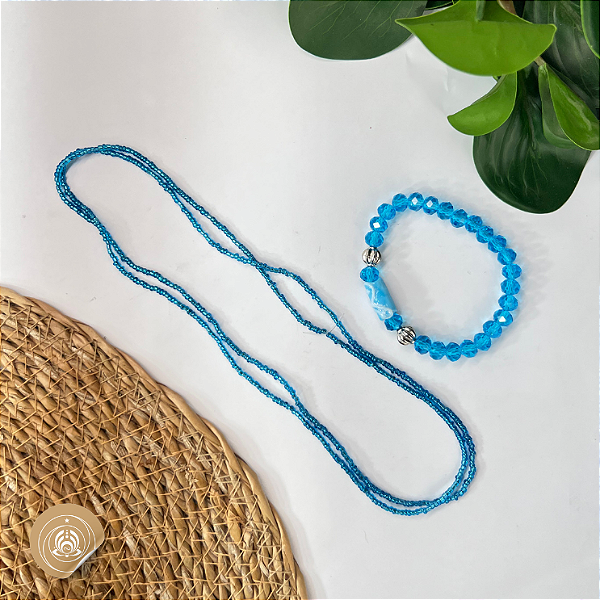 Kit Yemanjá com guia e pulseira: proteção, acolhimento e paz das águas sagradas
