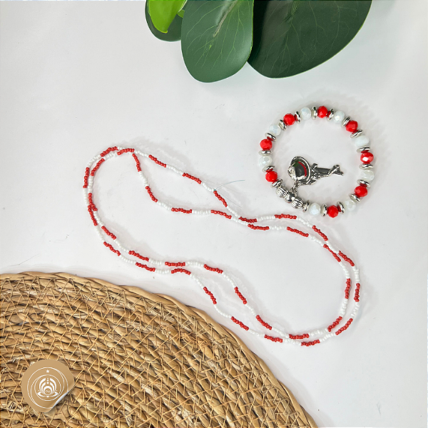 Kit Zé Pelintra com guia e pulseira: proteção, justiça e malandragem espiritual com elegância.