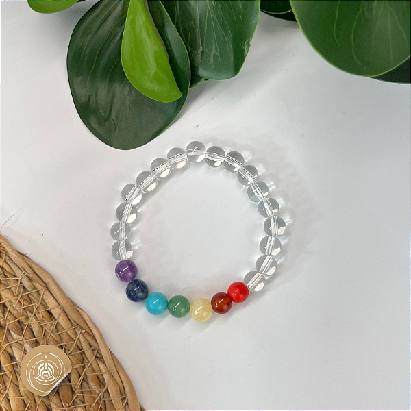 Pulseira 7 Chakras: cristais naturais para equilíbrio, harmonia e alinhamento energético.