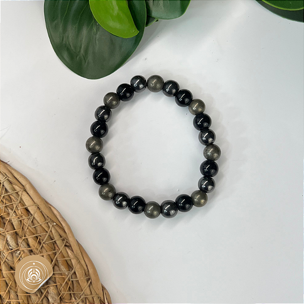 Pulseira da Riqueza com Ônix, Hematita e Pirita. Abundância protegida e magnetismo de sucesso.