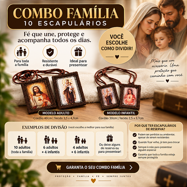 COMBO FAMÍLIA - ESCAPULÁRIOS