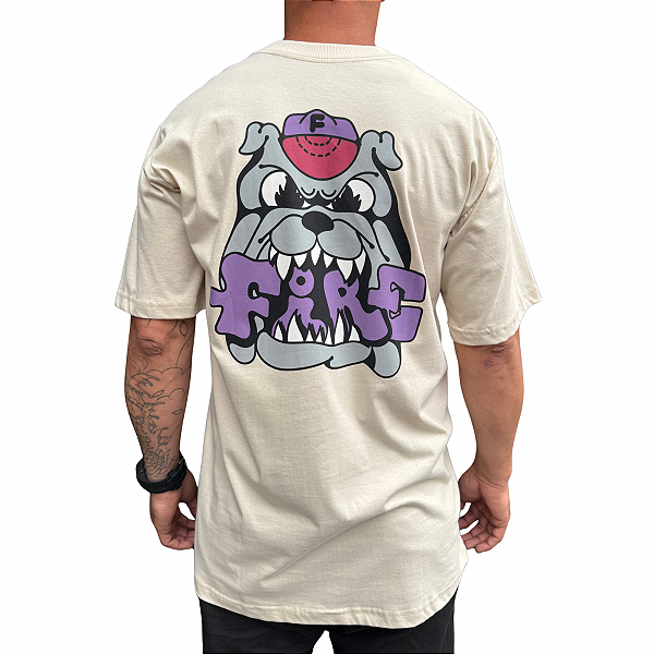 Camiseta Fire Bulldog Bege