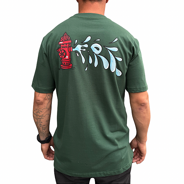 Camiseta Fire Hidrant Watter Street Verde