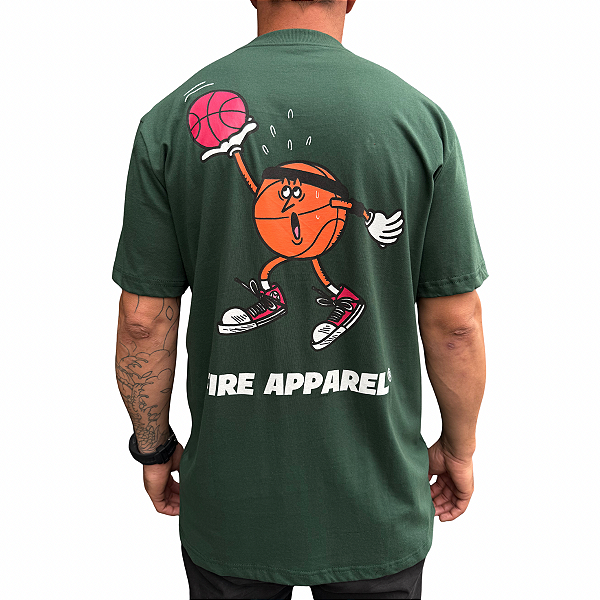 Camiseta Fire Basket Verde