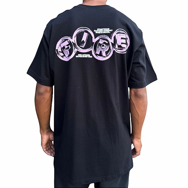 Camiseta Fire Tag Balls Preto