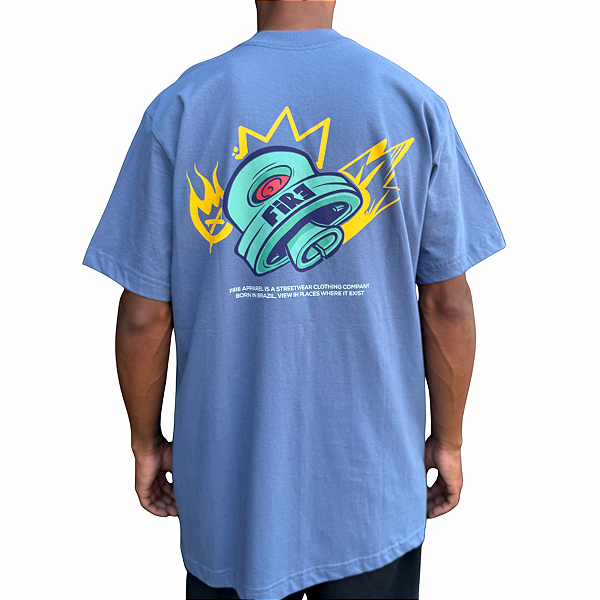 Camiseta Fire Aliens Fire Azul