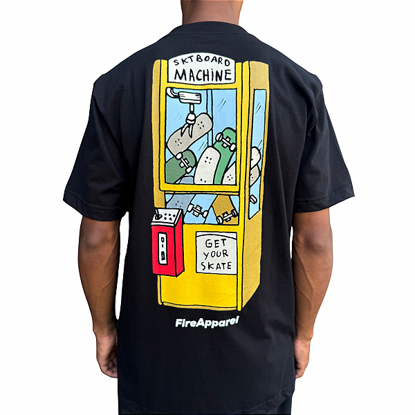 Camiseta Fire SktBoard Machine Preto