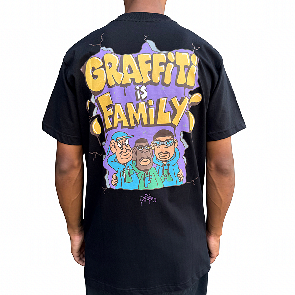 Camiseta Fire Graffiti Family Preto