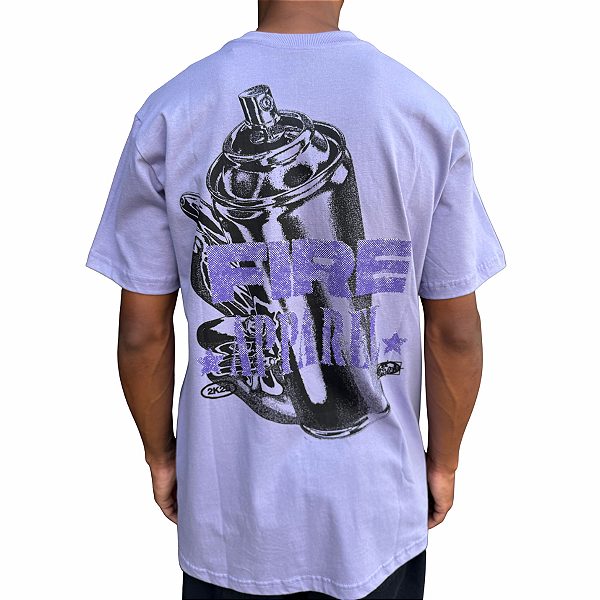 Camiseta Fire Tag Spray Lilás