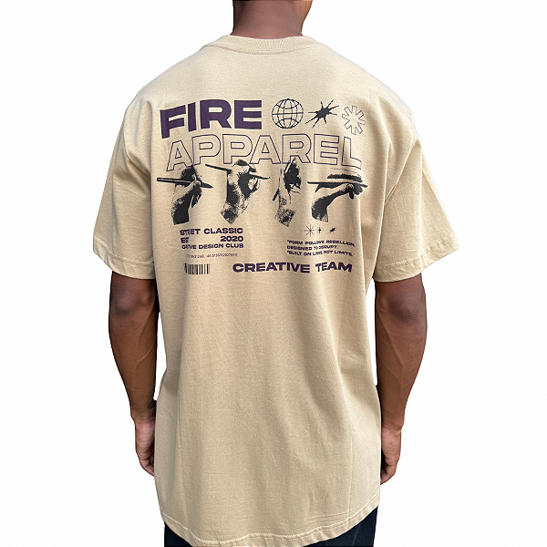 Camiseta Fire Line Street Caqui