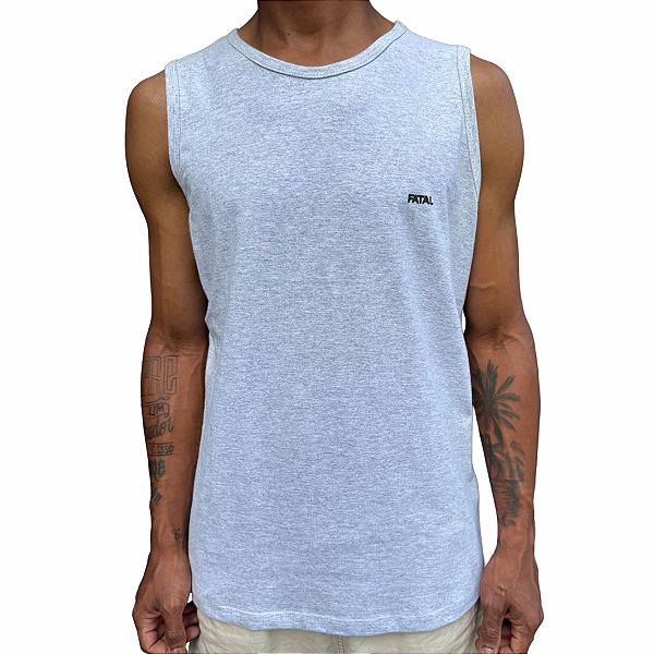 Regata Machão Fatal 28770 Cinza Mescla