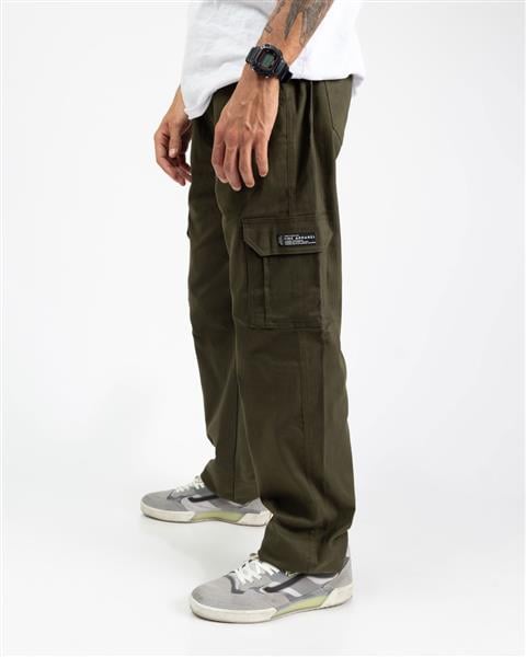 Calca Cargo Fire Reta Verde Musgo