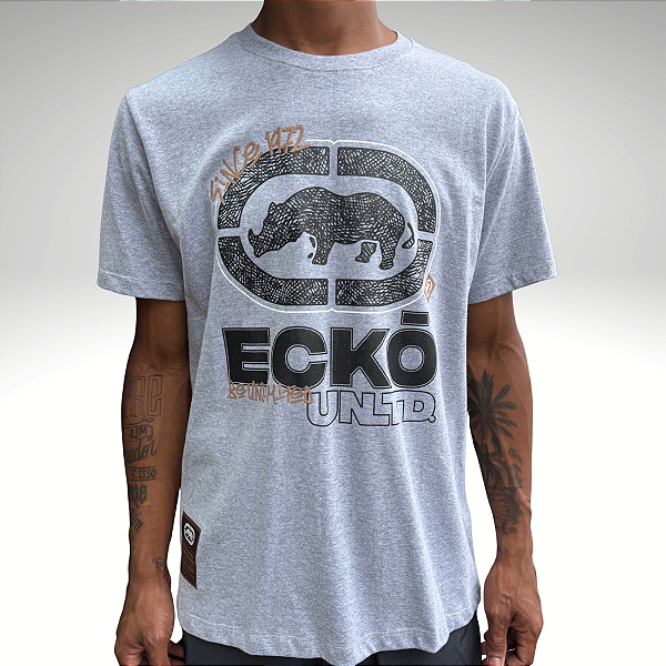 Camiseta Ecko EK068 Cinza Mescla