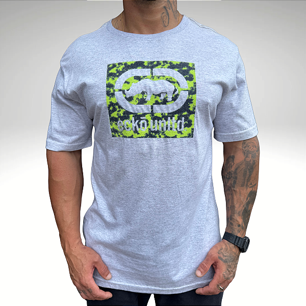 Camiseta Ecko U518A Cinza Mescla