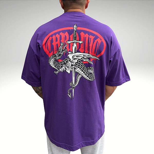 Camiseta Oversized Chronic 4473 Roxo Mazeu
