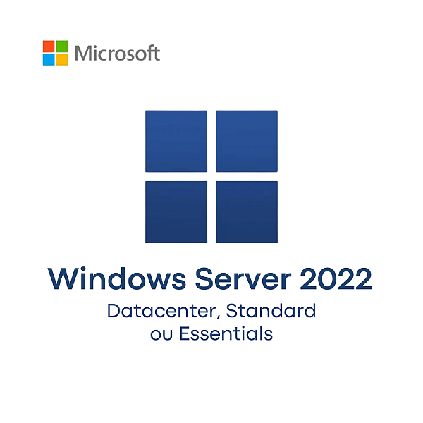 Windows Server 2022 Standard, Data Center ou Essentials – Licença Vitalícia - Para 1 Pc + Nota Fiscal